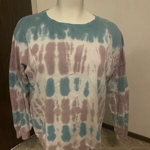 Easel Blue and Purple Tie-Dye Sweatshirt